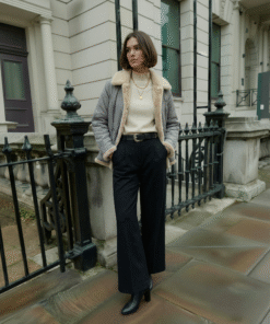 DIANA | Abrigo corto reversible Grey