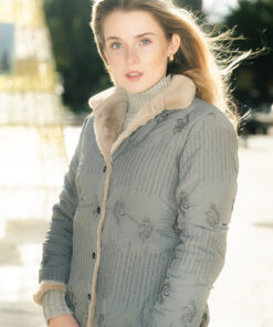 DIANA | Abrigo corto reversible Grey