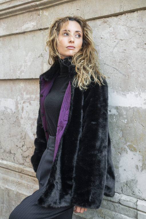 DIANA | Abrigo corto reversible Burgundy - Imagen 4
