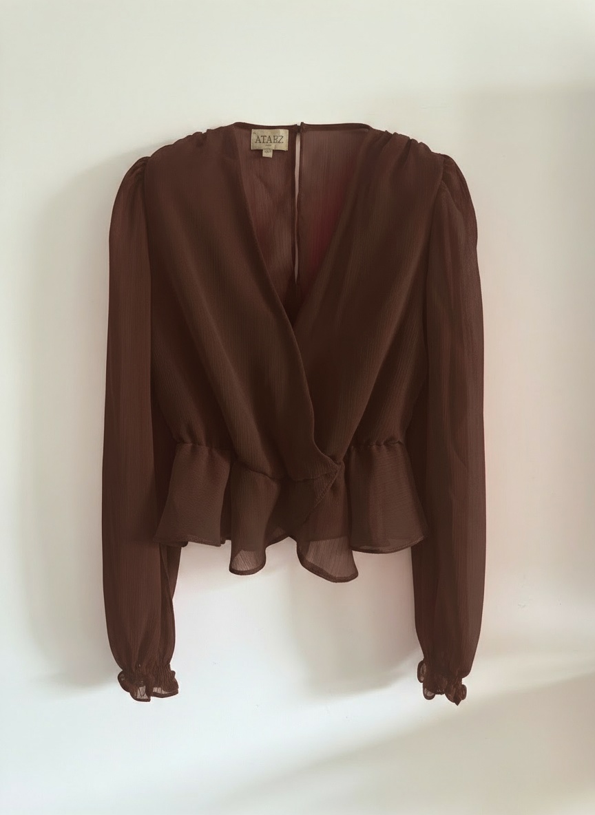 GALA | Set de Gasa Lurex Marrón Chocolate - Imagen 5