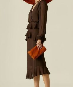 GALA | Set de Gasa Lurex Marrón Chocolate