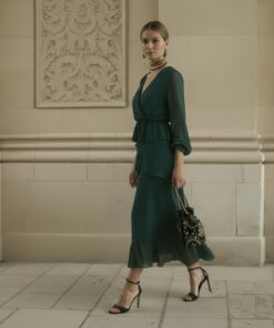 GALA | Set de Gasa Lurex Verde Esmeralda