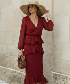 GALA | Set de Gasa Lurex Rojo