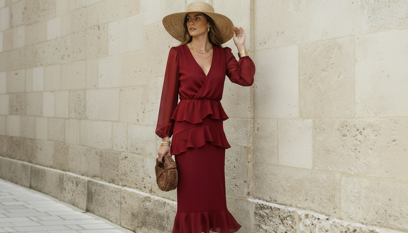 GALA | Set de Gasa Lurex Rojo